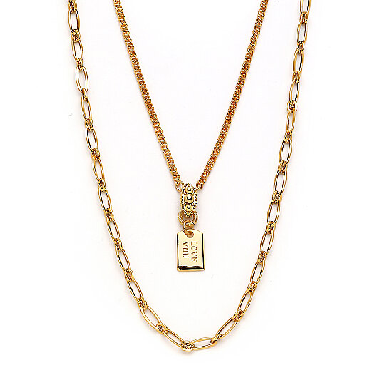 Sonia Altın Kaplama Zincir Kolye - (1)