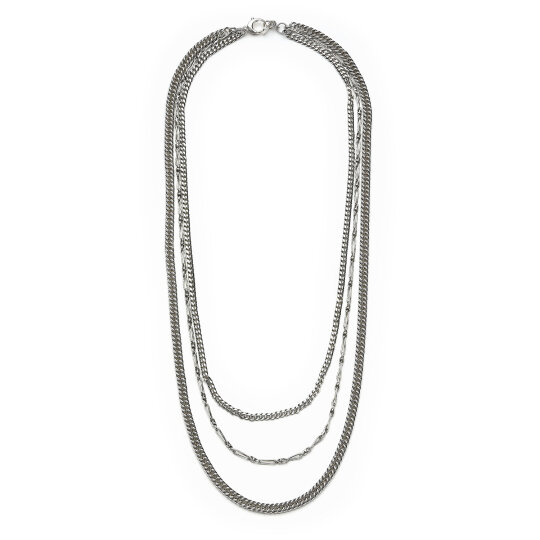 Flow Gümüş Kaplama Zincir Kolye - 