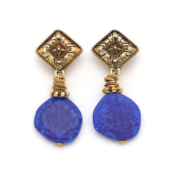 Lacesta Navy Blue Clip-On Earrings - 1