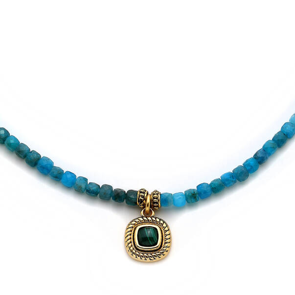 Lagoon Apatite Natural Stone Necklace - 2