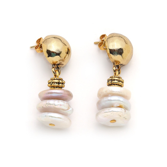 Lagoon Breeze Pearl Pinned Earrings - (1)