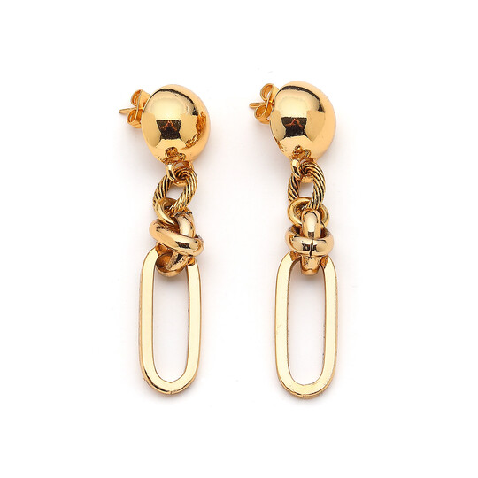 Lagoon Gold Plated Pinned Earrings 