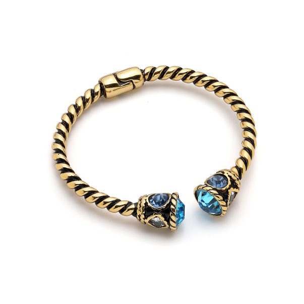 Lagoon Lights Gold Plated Cuff Bracelet - 1