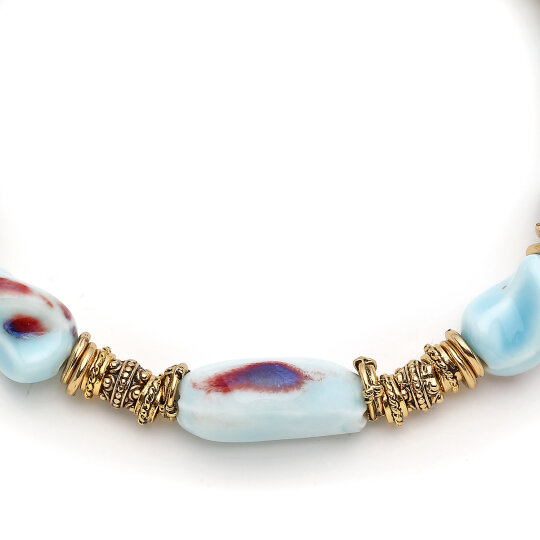 Laguna Glass Bead Necklace - (1)