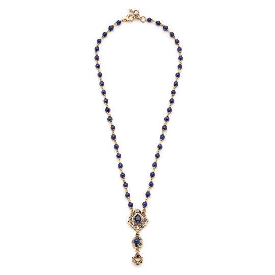 Lapis Spirit Heart Charm Necklace - (1)