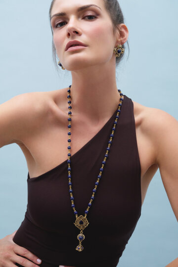 Lapis Spirit Heart Charm Necklace - 