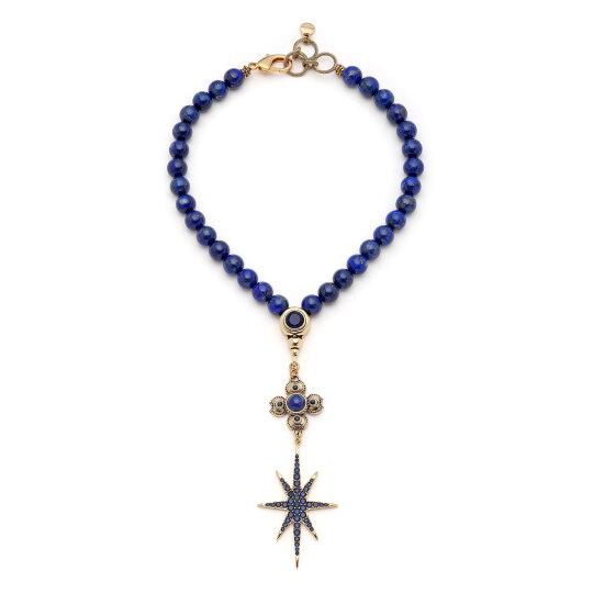 Lapis Touch Charm Necklace - 
