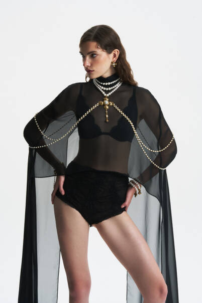 Layla Pearl Clover Body Chain - 3