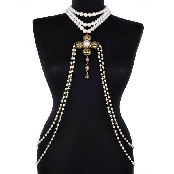 Layla Pearl Clover Body Chain - 2