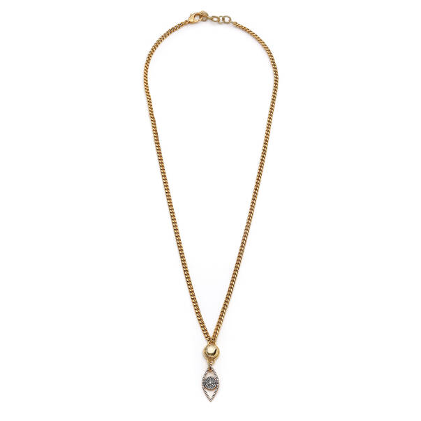 Left Eye Charm Gold Plated Chain Necklace - 1