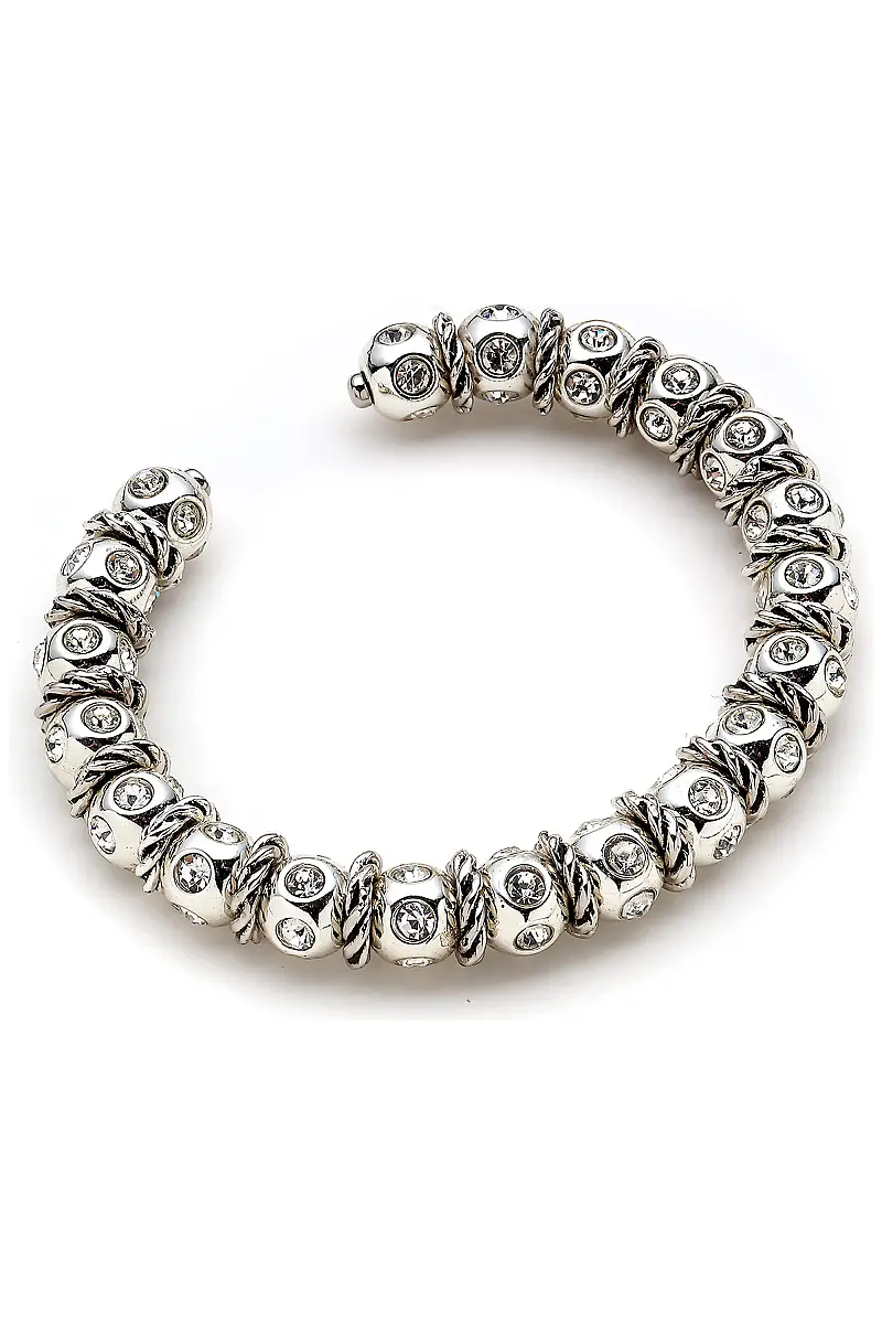 Lida Silver Plated Handcuff Bracelet