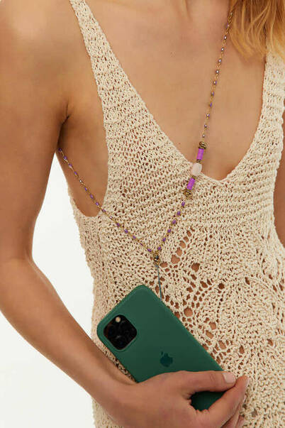 Linera Mor İp Charm Telefon Aksesuarı - 2