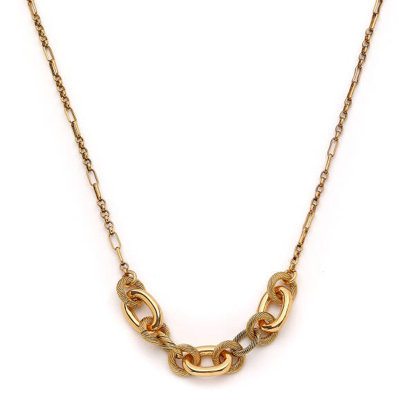 Linked Altın Kaplama Zincir Kolye - 2