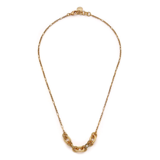 Linked Altın Kaplama Zincir Kolye - 