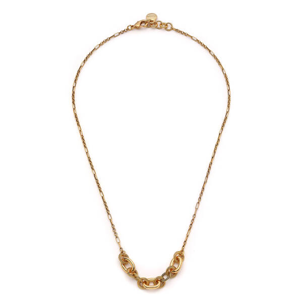 Linked Altın Kaplama Zincir Kolye - 1