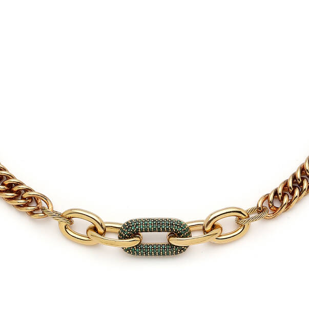 Linked Gold Plated Chain Necklace - 3