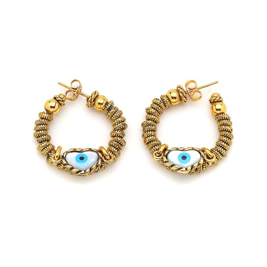 Lol Evil Eye Hoop Earrings 