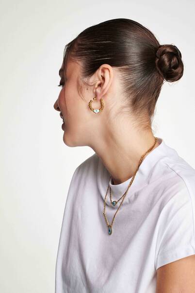 Lol Evil Eye Hoop Earrings - 3