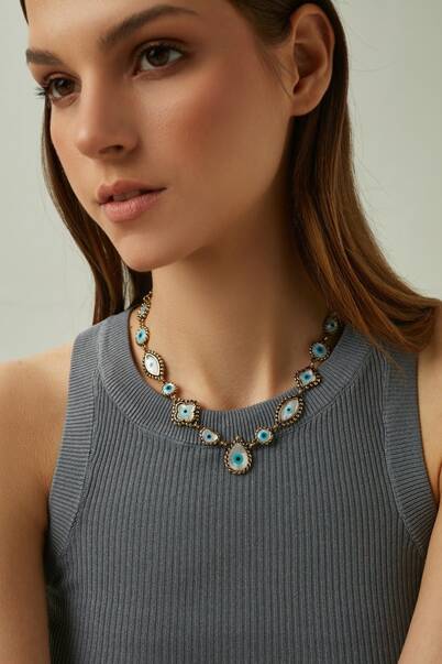 Lol Eye Gold Plated Necklace - 4