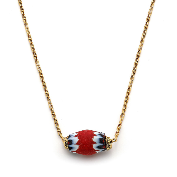 Long Bohemian Glass Bead Chain Necklace - 4