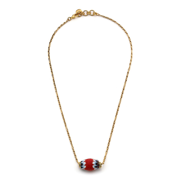 Long Bohemian Glass Bead Chain Necklace - 1