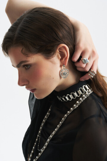 Loop Silver Plated Ring - (1)