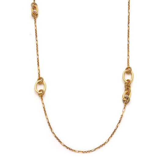 Loved Altın Kaplama Zincir Kolye - (1)