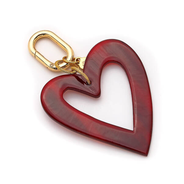 Lover Kalp Charm Altın Kaplama Çanta Aksesuarı - 1