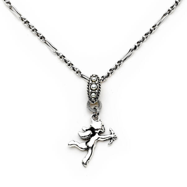 Lovers Eros Charm Gümüş Kaplama Kolye - 2