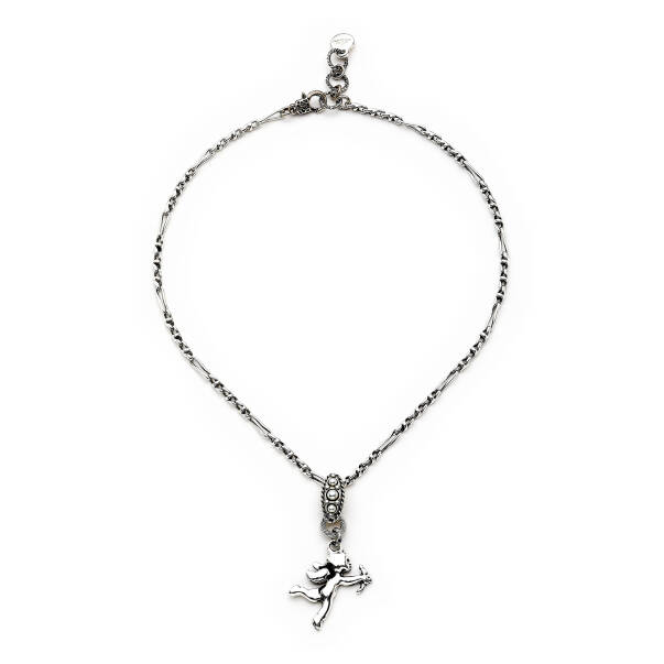 Lovers Eros Charm Silver Plated Necklace - 1