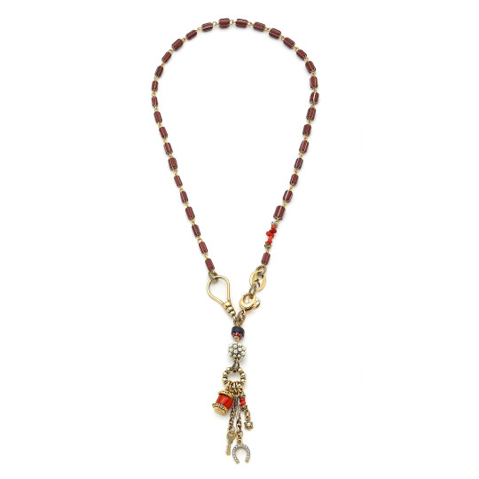 Lucky Charm Glass Bead Necklace 