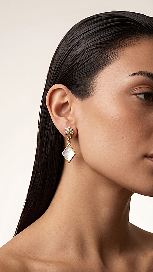 Lumi Gold Plated Pinned Earrings - (1)