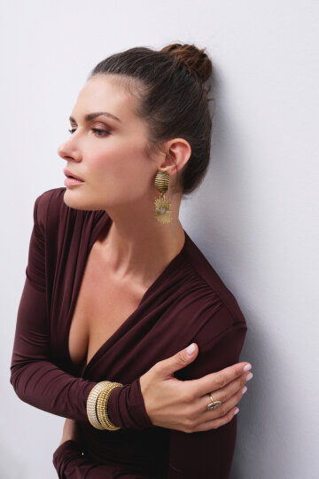 Luminious Heart Clip On Earrings - 