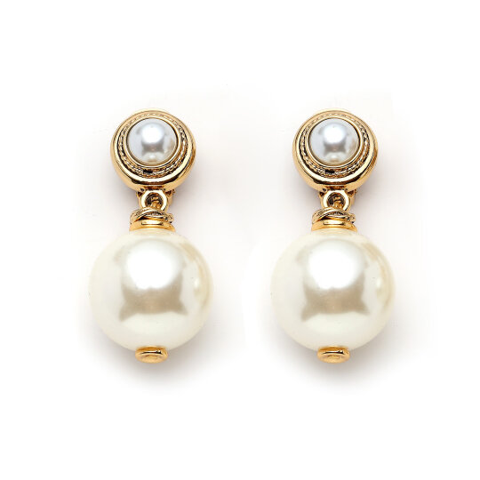 Luna Pearl Clip On Earrings - 