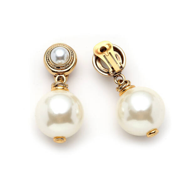 Luna Pearl Clip On Earrings - 4