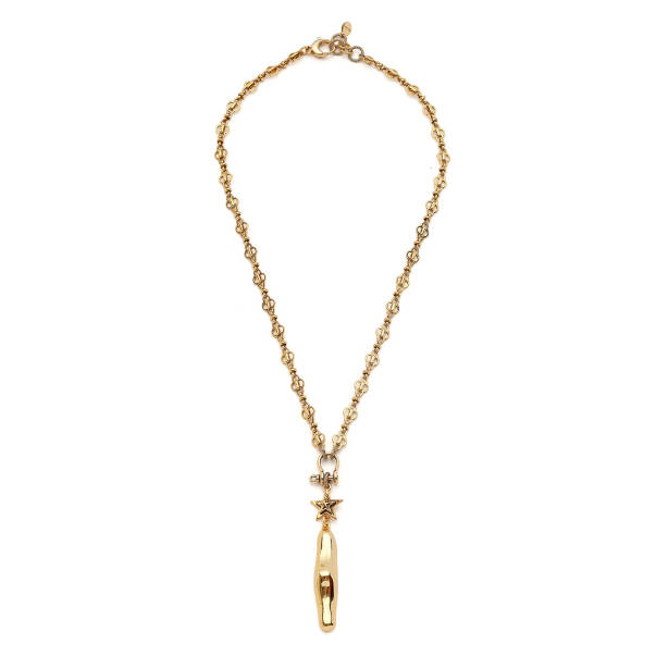 Lunar Glow Yıldız Charm Altın Kaplama Zincir Kolye - 2