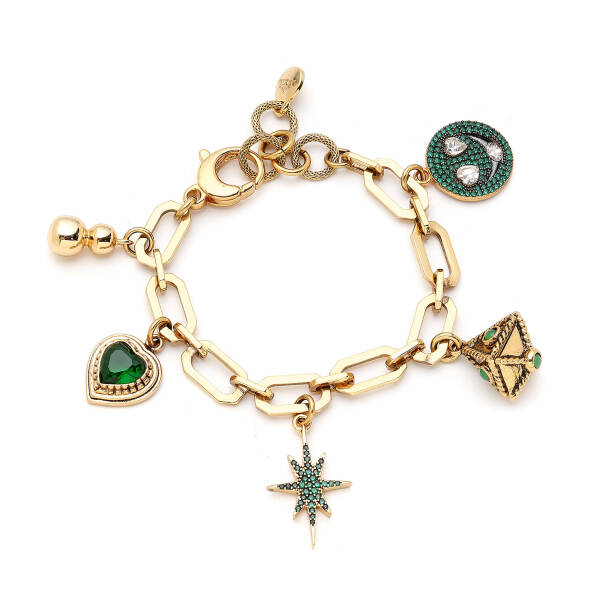 Lush Soul Star, Heart Charm Chain Necklace - 2