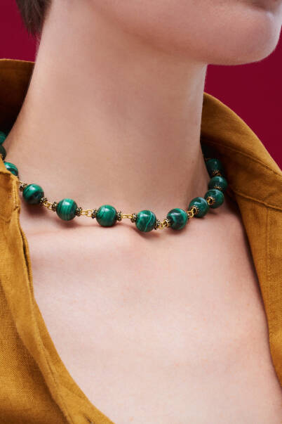 Malachite Love Natural Stone Necklace - 4