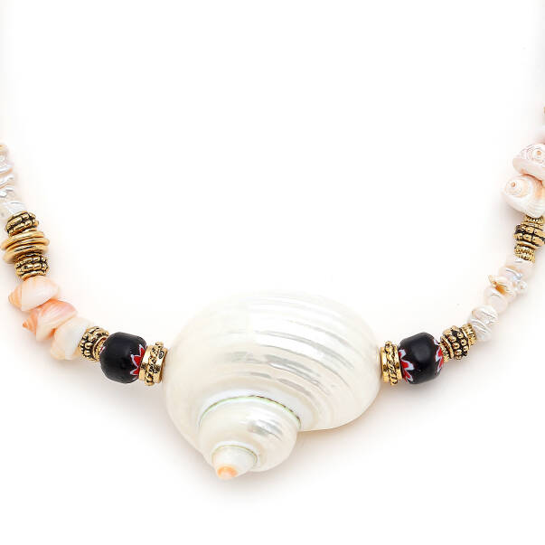 Mama Shell Deniz Kabuğu Charm İnci Kolye - 3