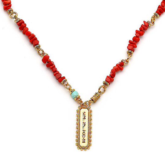 Mare Natural Stone Necklace - (1)
