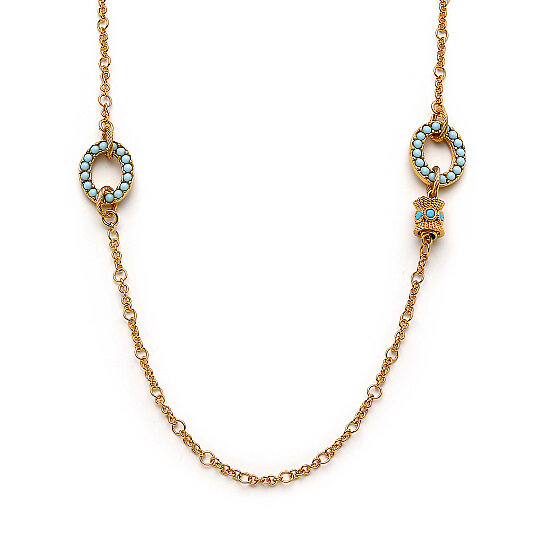Maribel Gold Plated Chain Necklace - (1)