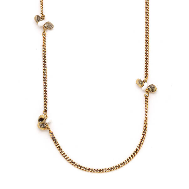 Marley Gold Plated Seashell Charm Chain Necklace - 3
