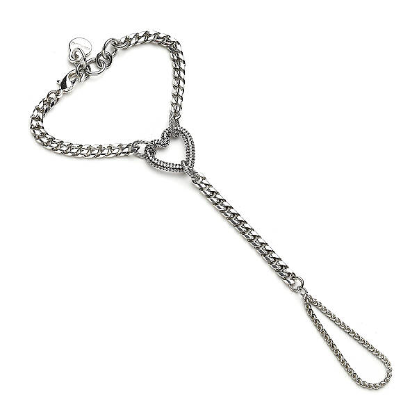 Marry Heart Charm Silver Plated Hand Chain - 1