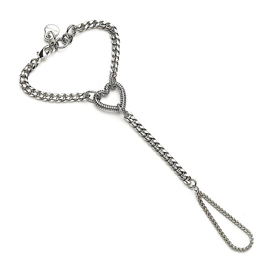 Marry Kalp Charm Gümüş Kaplama Zincir Şahmeran - 