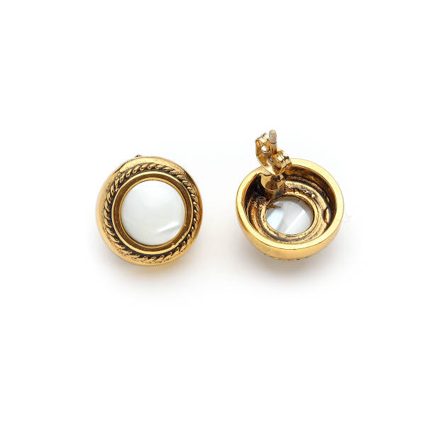 May Gold Plated Pinned Earrings - 2