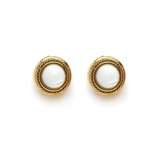 May Gold Plated Pinned Earrings - 1