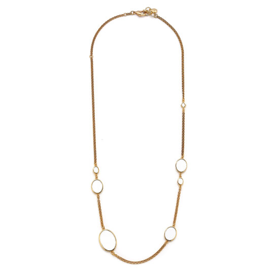 Meyra Altın Kaplama Ayna Charm Zincir Kolye - 