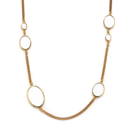 Meyra Gold Plated Chain Necklace - (1)