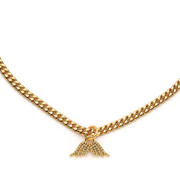 Mikael Wing Charm Gold Plated Chain Necklace - 2