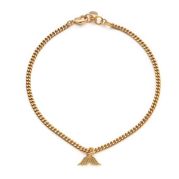 Mikael Wing Charm Gold Plated Chain Necklace - 1